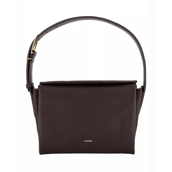 Vince Handbags - BNWT Vince Sidney Cacao Brown Leather & Gold Hardware Handbag, Reg $348